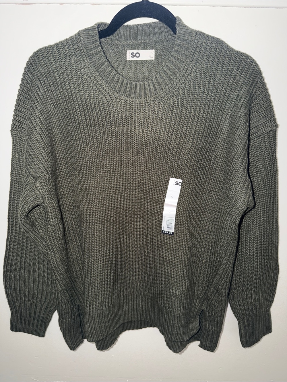 SO Olive Crewneck Sweater